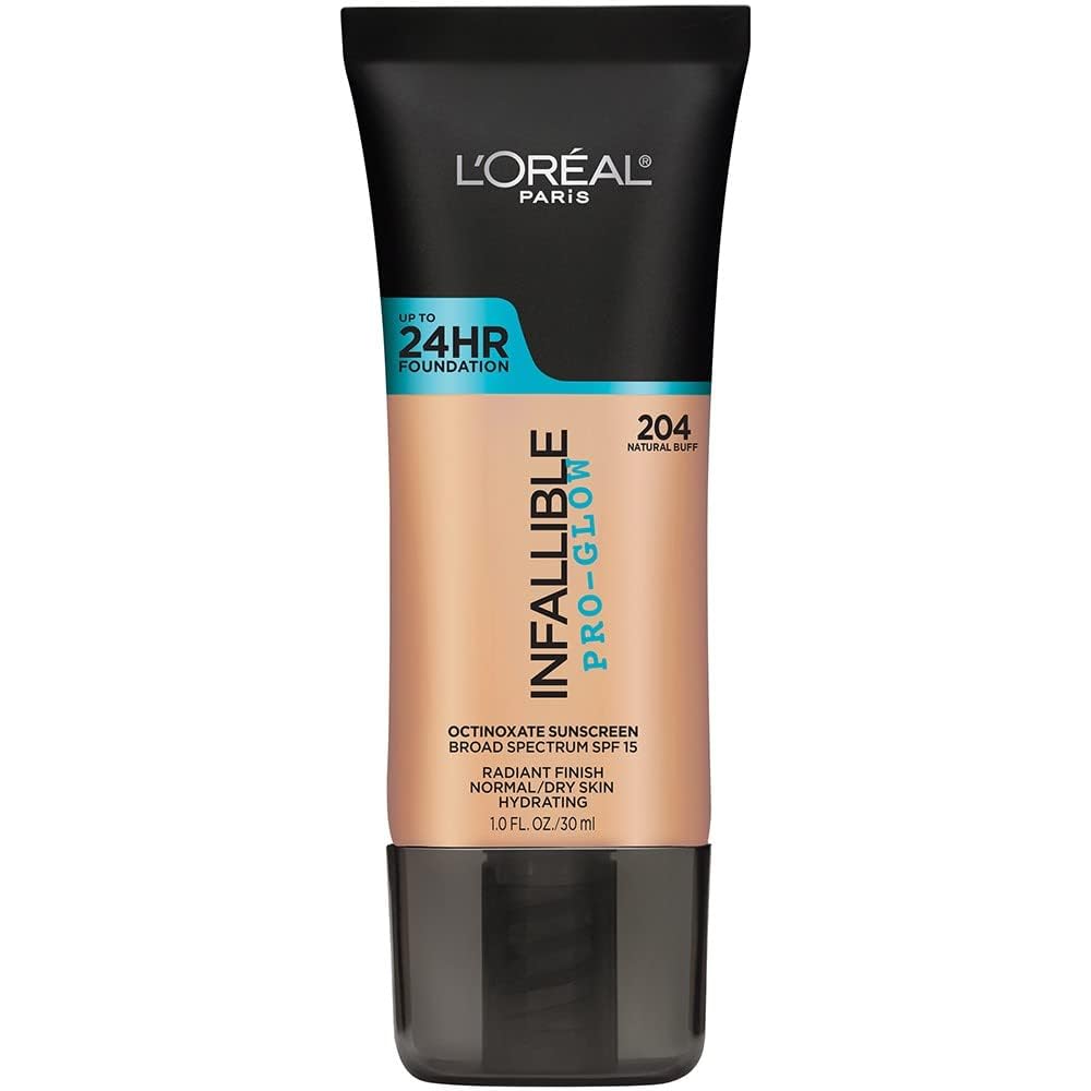 L'Oreal Paris Makeup Infallible Up to 24HR Pro-Glow Foundation, Creamy Natural, 1 fl oz.
