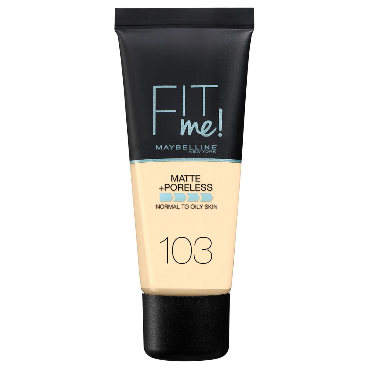 Maybelline Fit Me Matte + Poreless Liquid Oil-Free Foundation Makeup, Natural Ivory, 1 Count (Packaging May Vary)