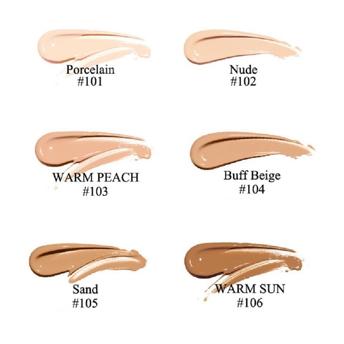 PHOERA Foundation Liquid Concealer Makeup, 104 Buff Beige, 2 Pack