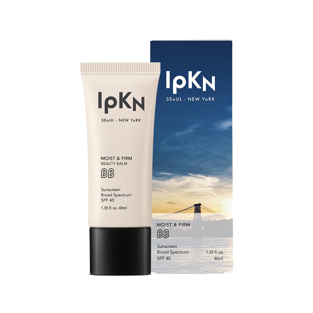 IPKN Moist & Firm BB Cream - Ultra-Hydrating Daily BB Cream with or without SPF40 - Lightweight, Non-Greasy Face Base with Antioxidants for Smooth, Radiant Skin