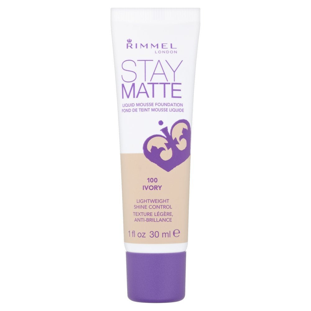 Rimmel London Stay Matte Liquid Mousse - 200 Soft Beige - Foundation, Lightweight, Shine Control, Oil-Free, 1oz