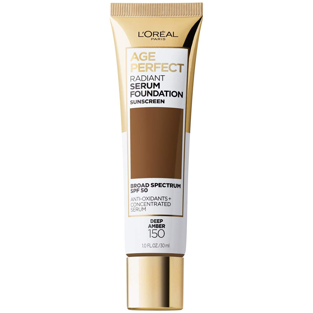 L'Oreal Paris Age Perfect Radiant Serum Foundation with SPF 50, Rose Ivory, 1 Ounce