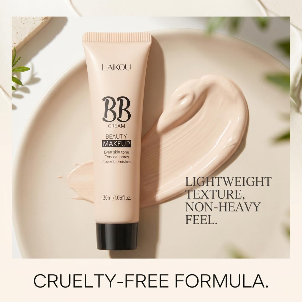 Korean BB Cream & Foundation 2-in-1 - Buildable Coverage Tinted Moisturizer with SPF, for a Natural Matte Finish & All-Day Wear (320 Tan)