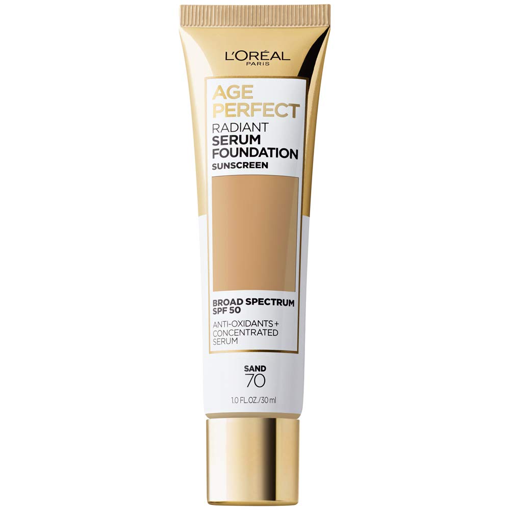 L'Oreal Paris Age Perfect Radiant Serum Foundation with SPF 50, Rose Ivory, 1 Ounce