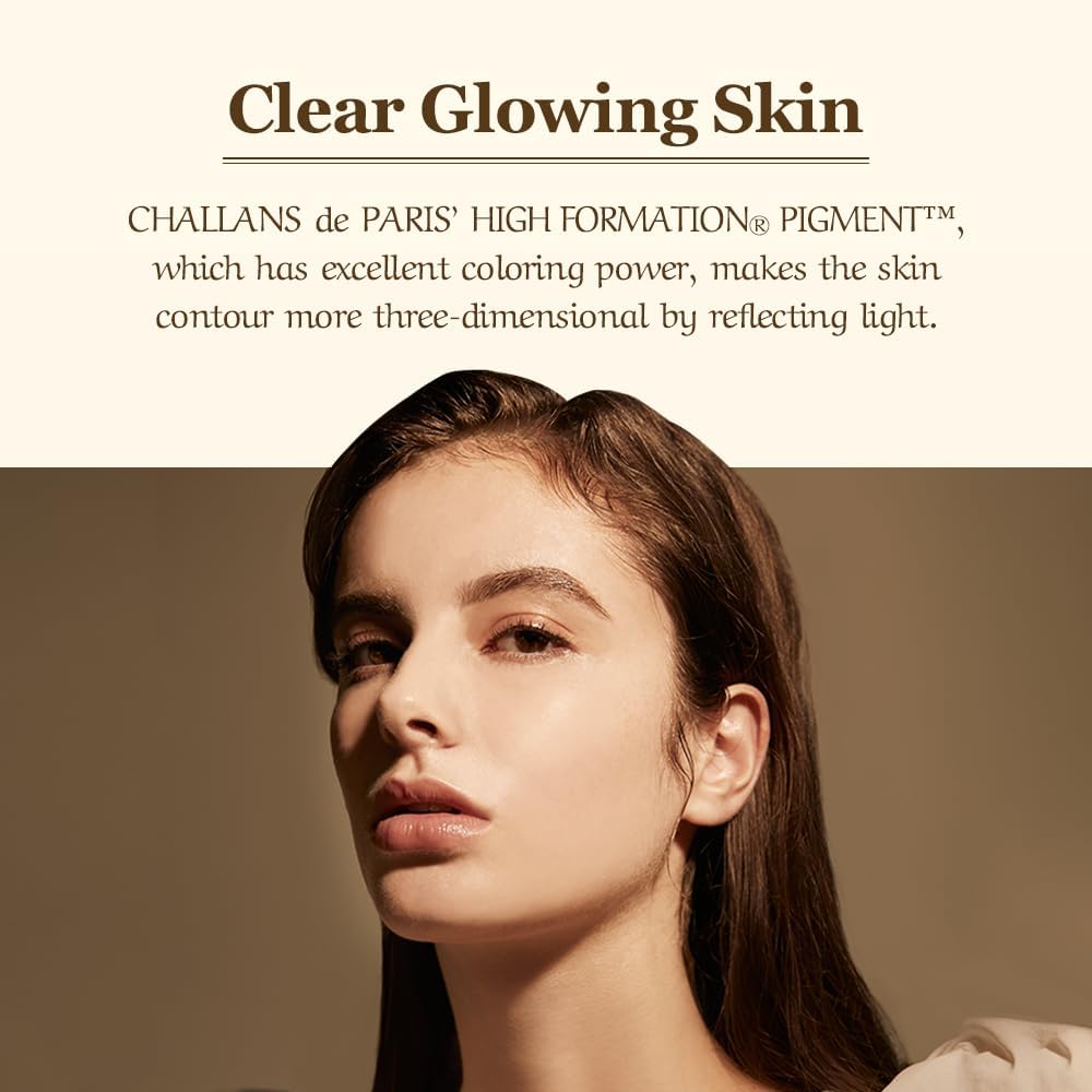 [CHALLANS de PARIS] Cushion de LUMINÁRE Cushion Foundation – 21 Bright Ivory | Radiant Glow, Full-Coverage, Lightweight Adhesion, Luminous Finish, Korean Makeup, 0.53 oz (21 Bright Ivory, 0.53 oz)