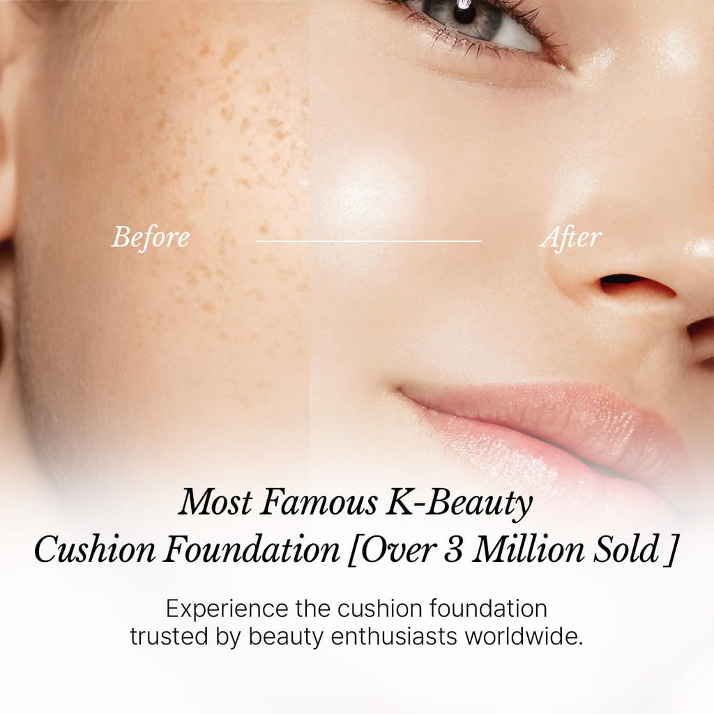 [CHALLANS de PARIS] Cushion de Lunar Excellence Cushion Foundation – 23 Medium Beige | Long-Wear, Buildable Coverage, Lightweight Airy Fit, Hydrating Glow