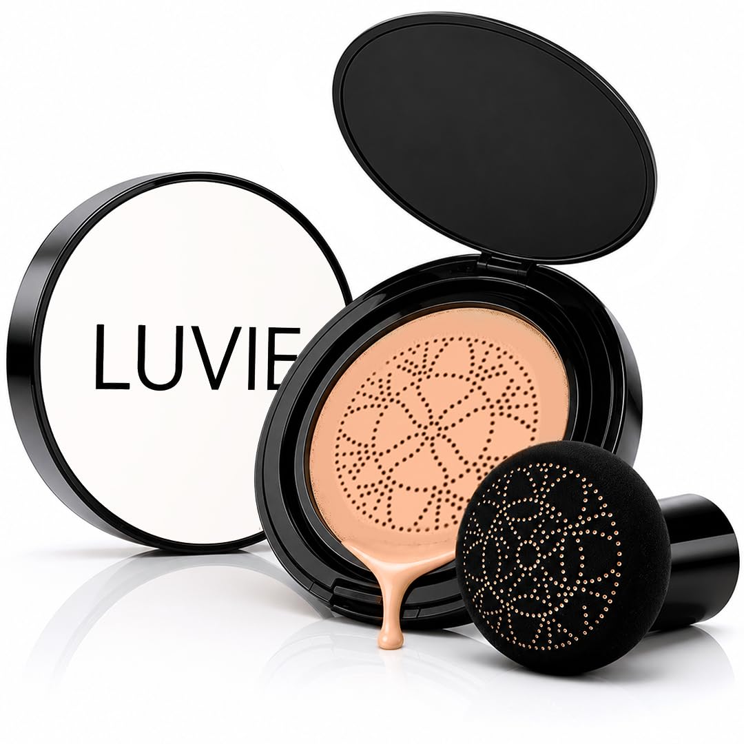 LUVIE Glow Foundation for Mature Skin - Cushion Foundation - Warm