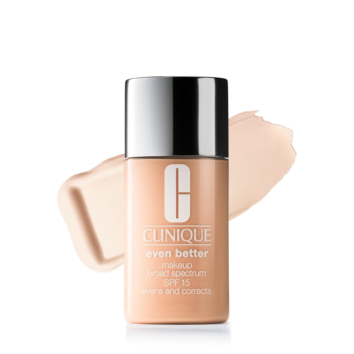 Clinique Even Better Makeup Liquid Foundation SPF 15 With Vitamin C For Dry + Oily Combination Skin Types | Medium Coverage + Natural Finish | Evens Skin Tone + Reduces Dark Spots