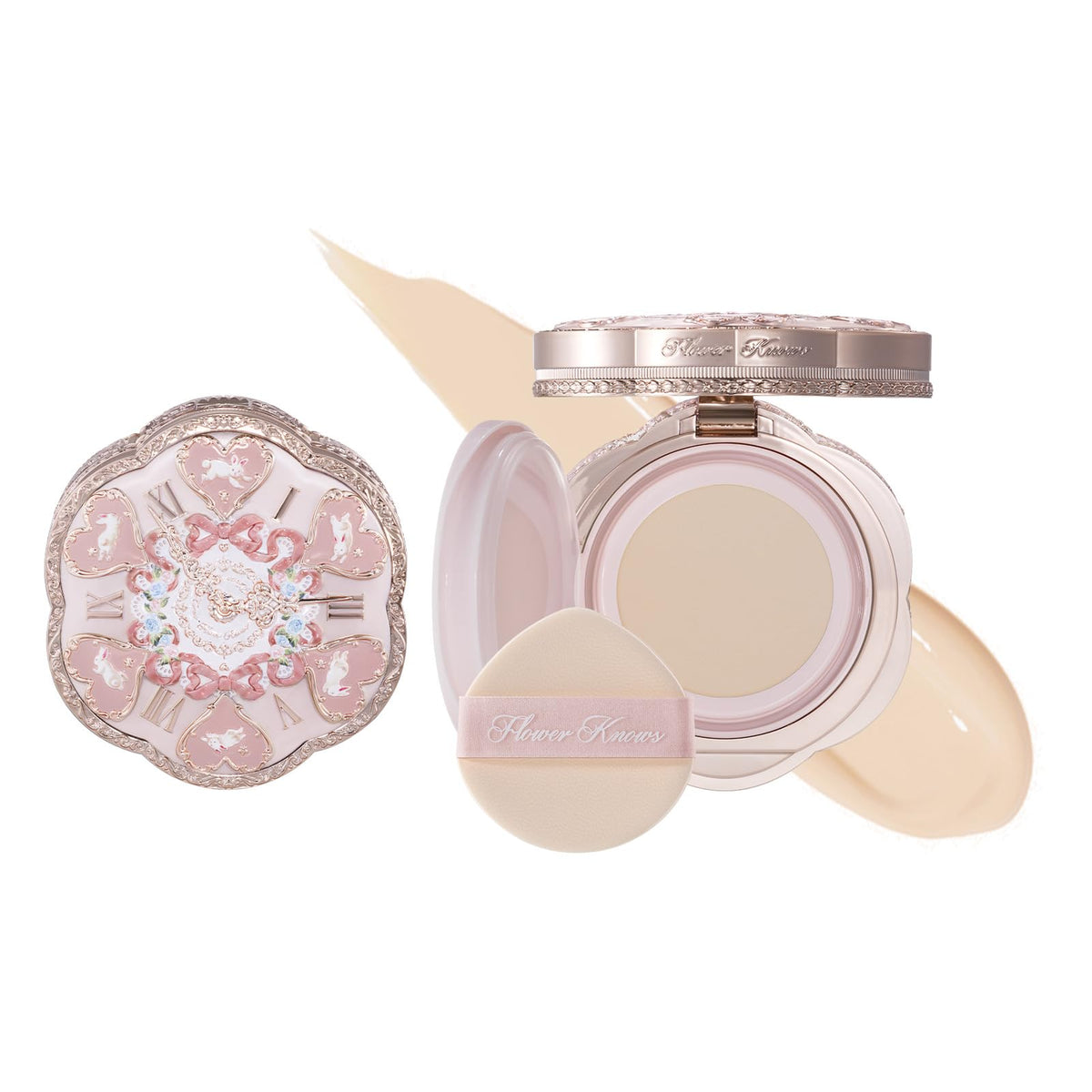 Flower Knows Bunny Garden Collection Cushion Cream Foundation (W04 Fair Nude, 0.56 Oz)