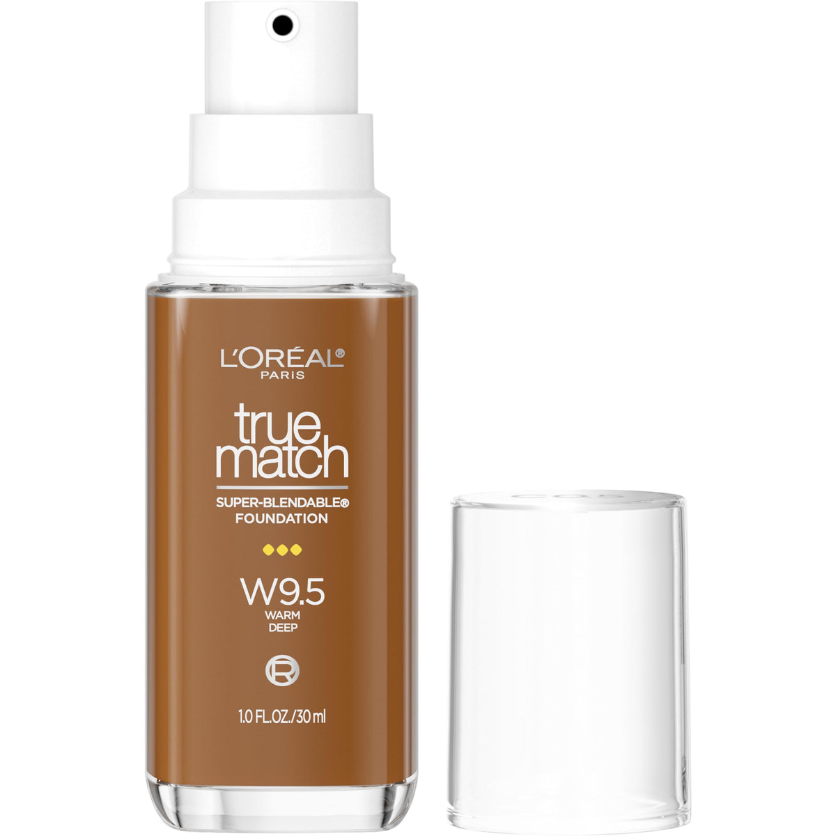 L'Oreal Paris True Match Super-Blendable Foundation, Medium Coverage Liquid Foundation Makeup, N3, Light Medium, 1 Fl Oz