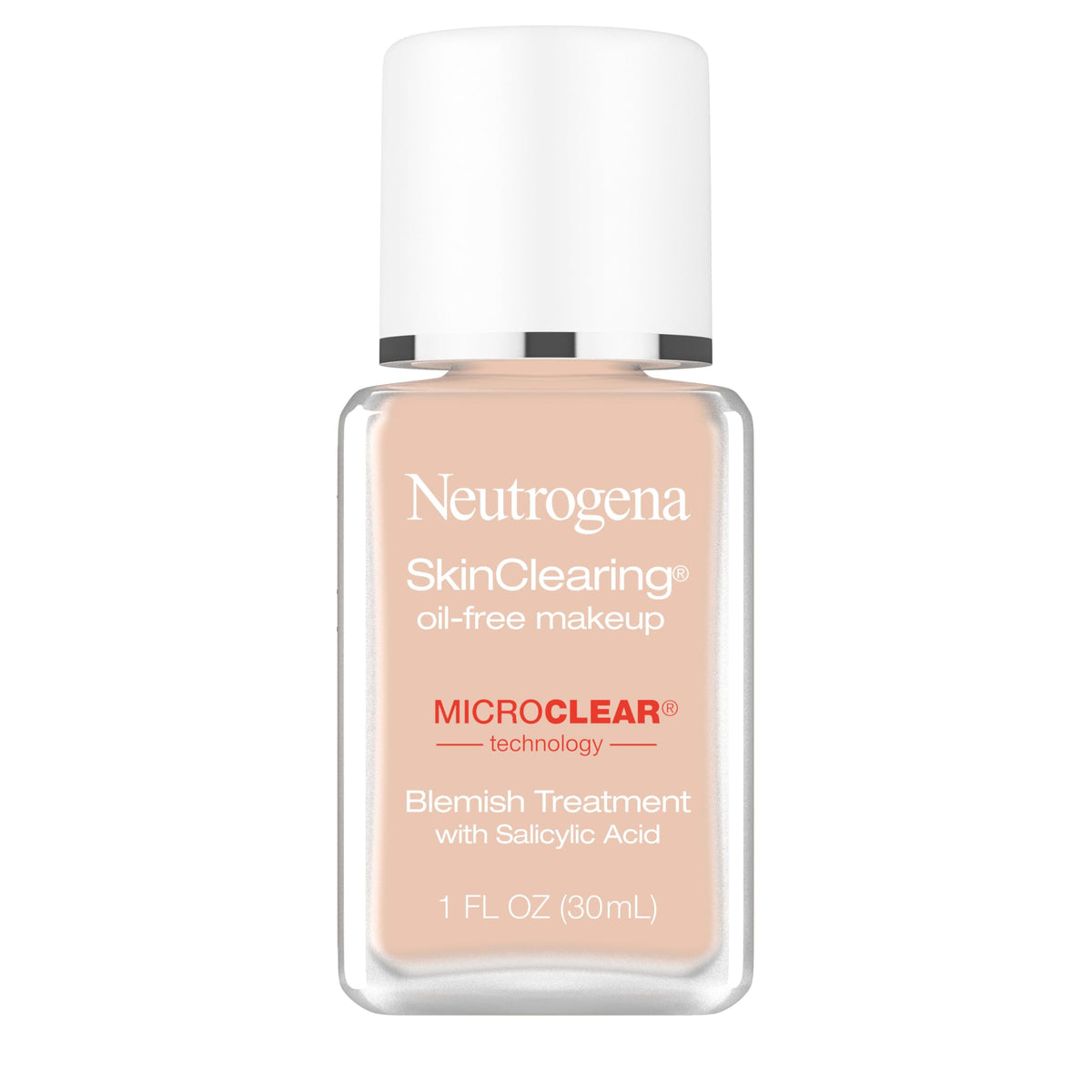 Neutrogena SkinClearing Liquid Foundation, 80 Medium Beige, 1 fl oz