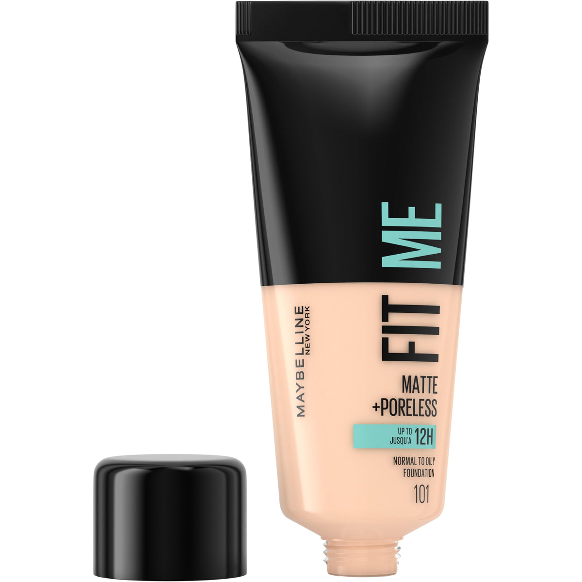 Maybelline Fit Me Matte + Poreless Liquid Oil-Free Foundation Makeup, Natural Ivory, 1 Count (Packaging May Vary)