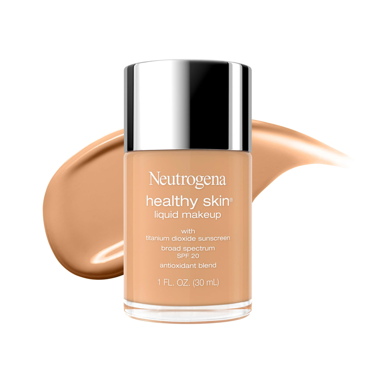 Neutrogena Healthy Skin Liquid Foundation Makeup, Soft Beige 350C, 1 fl. oz