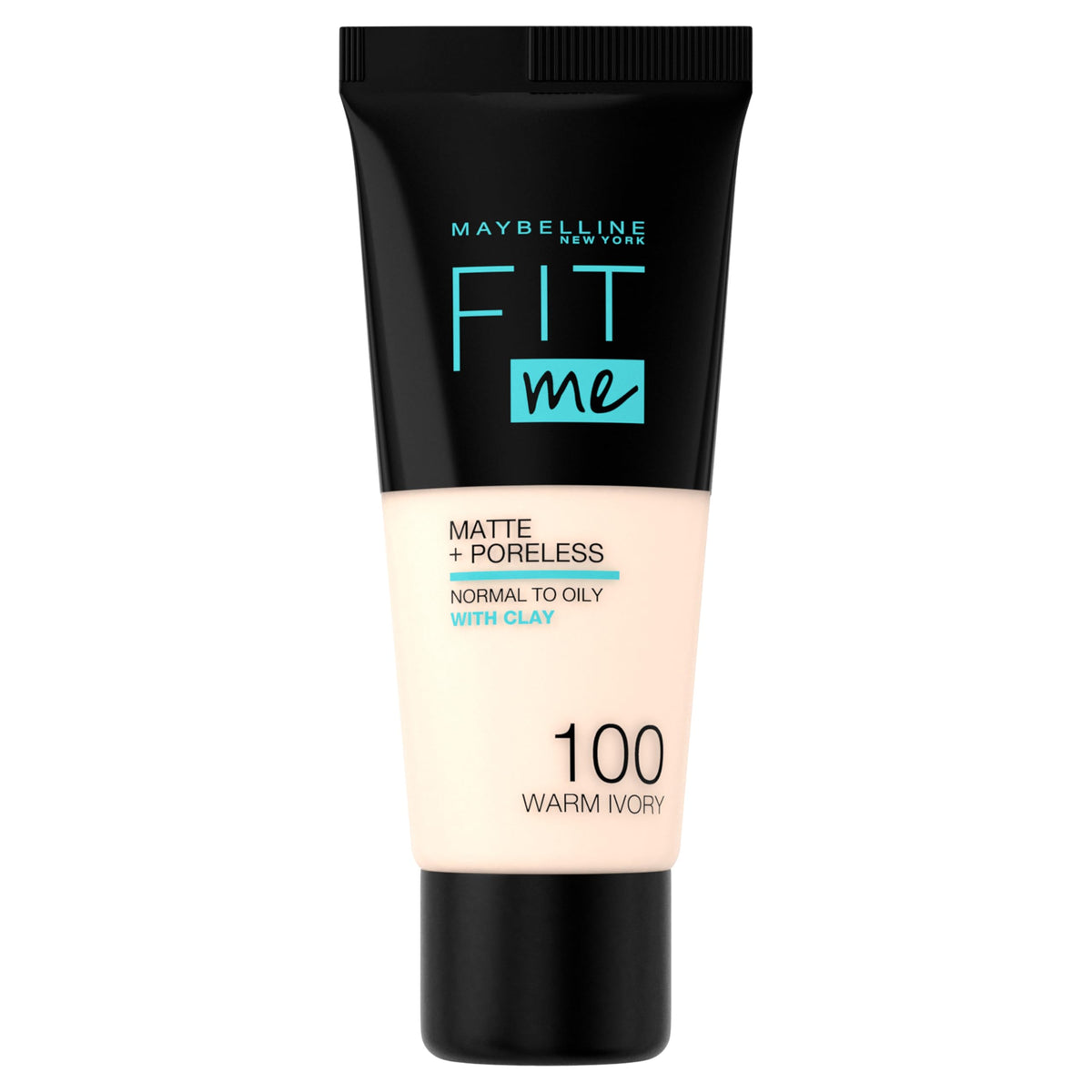 Maybelline Fit Me Matte + Poreless Liquid Oil-Free Foundation Makeup, Natural Ivory, 1 Count (Packaging May Vary)