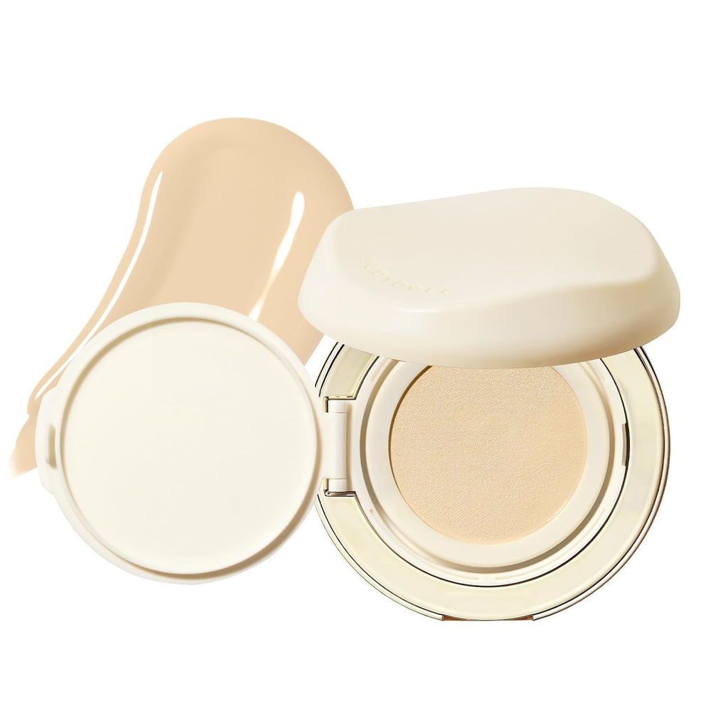 JUDYDILL Moisturizing Cushion Foundation- Hydrating with 80% Essence, Natural & Flawless Coverage, Dewy Finish, Concealing Power, Non-drying, Easy Application for Fair Skin Types (N10 Cool Fair Skin)