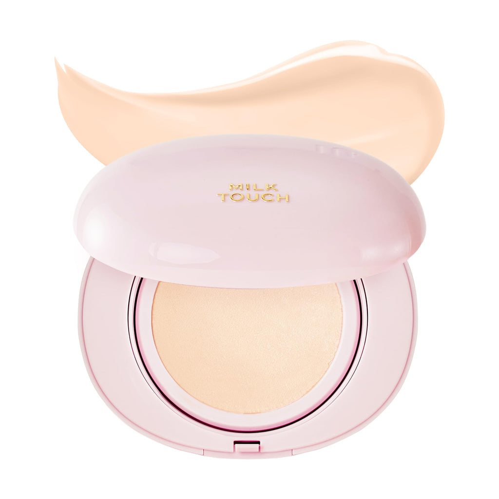 milktouch Cushion Foundation, 24H Flawless Skin, Radiant Shine, No Oxidation, Long-Lasting, Non-Creasing,60% Hydrating Skincare Infused Korean Foundation (23N Medium Beige)