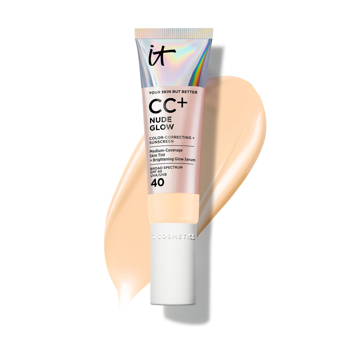IT Cosmetics CC+ Cream Nude Glow Foundation with SPF 40 - Healthy Glow Tint
