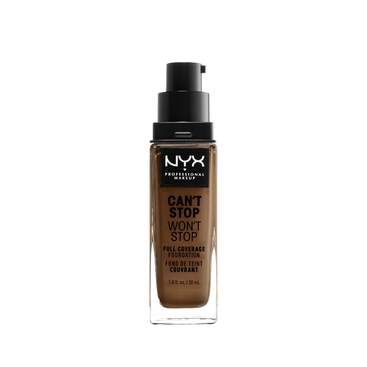 NYX PROFESSIONAL MAKEUP Can't Stop Won't Stop Foundation, 24h Full Coverage Matte Finish - Nude