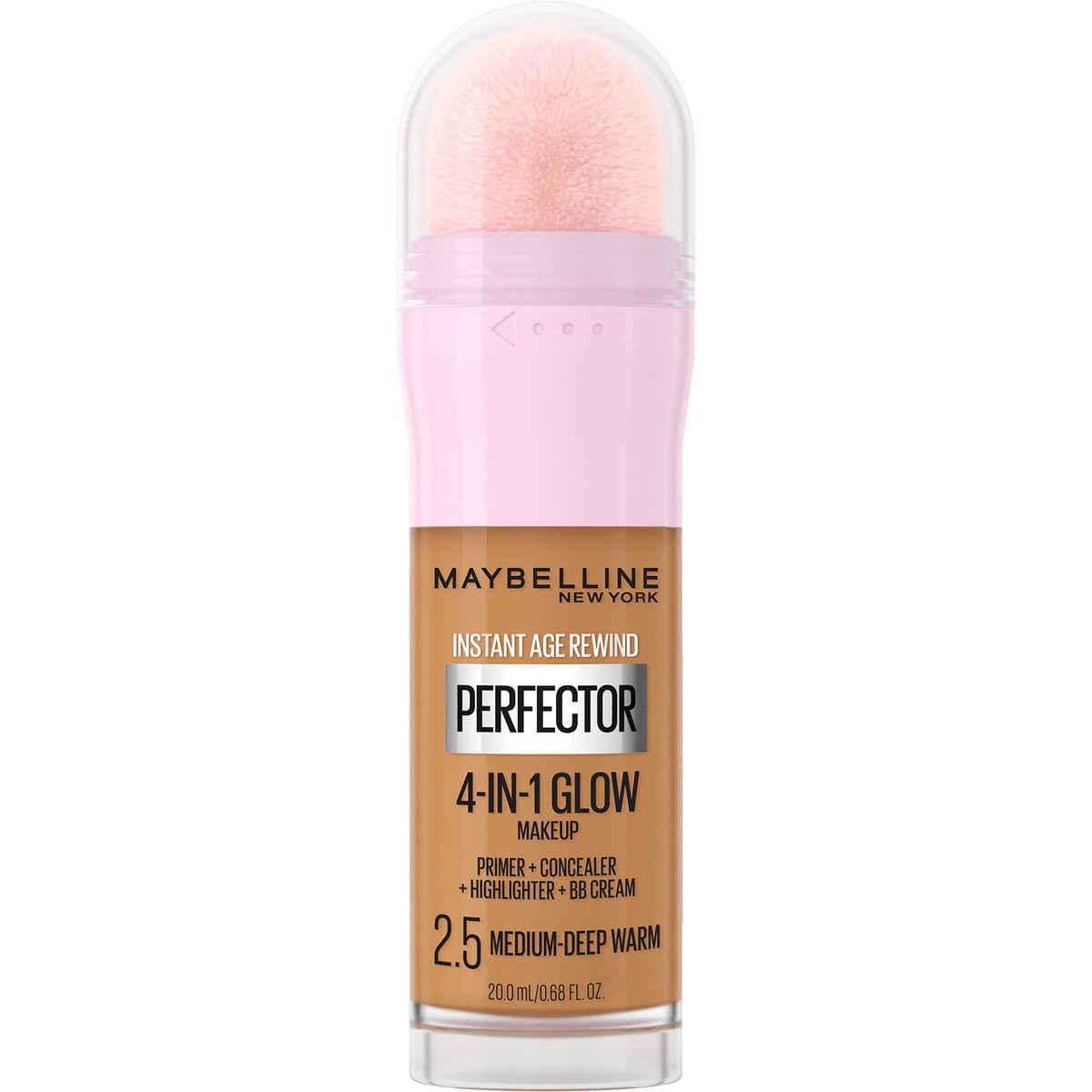 Maybelline New York Instant Age Rewind Instant Perfector 4-In-1 Glow Makeup - Primer, Concealer, Highlighter and BB Cream in 1, Fair/Light, 0.68 fl oz