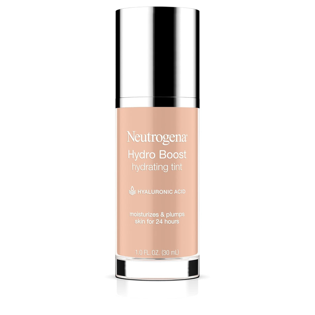 Neutrogena Hydro Boost Tint Foundation Makeup, 20 Natural Ivory, 1.0 fl oz