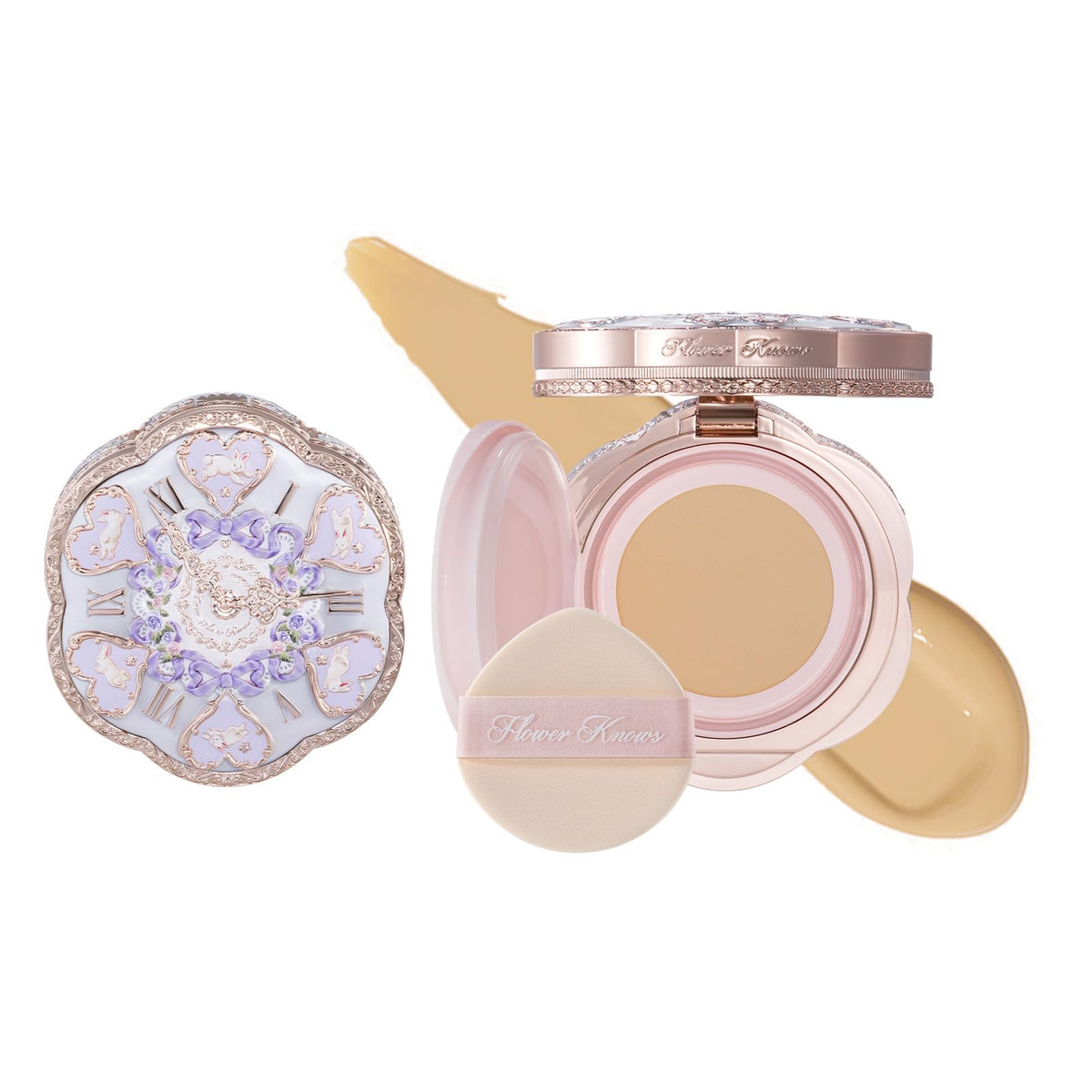 Flower Knows Bunny Garden Collection Cushion Cream Foundation (W04 Fair Nude, 0.56 Oz)
