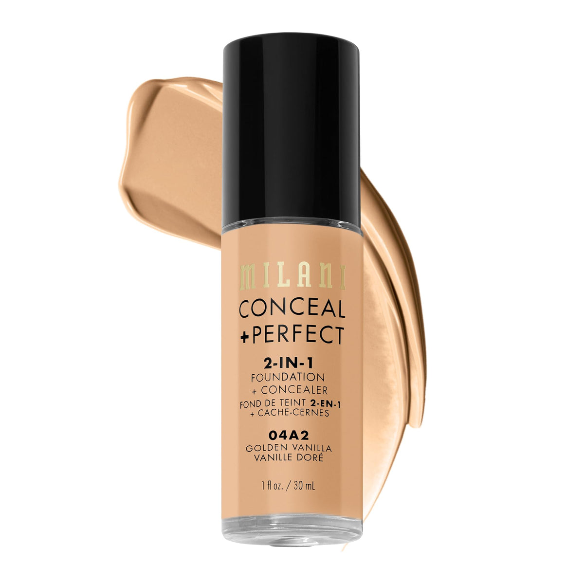 Milani Conceal + Perfect Liquid Foundation Makeup - Light Beige, 1 Fl. Oz