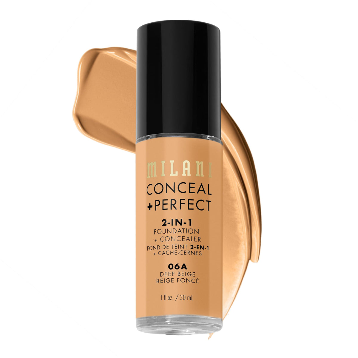 Milani Conceal + Perfect Liquid Foundation Makeup - Light Beige, 1 Fl. Oz