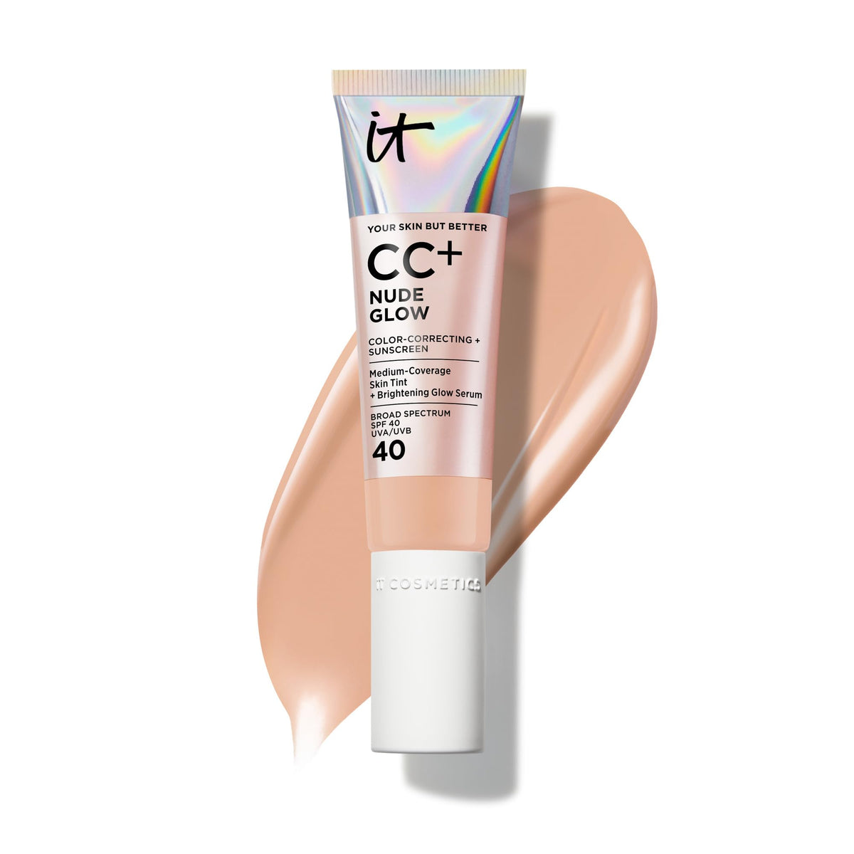 IT Cosmetics CC+ Cream Nude Glow Foundation with SPF 40 - Healthy Glow Tint