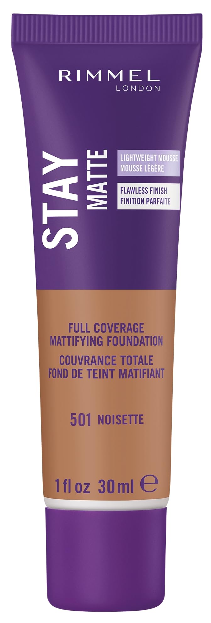 Rimmel London Stay Matte Liquid Mousse - 200 Soft Beige - Foundation, Lightweight, Shine Control, Oil-Free, 1oz
