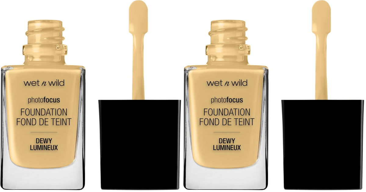 wet n wild Photo Focus Dewy Liquid Foundation Makeup, Soft Beige (Packaging May vary)