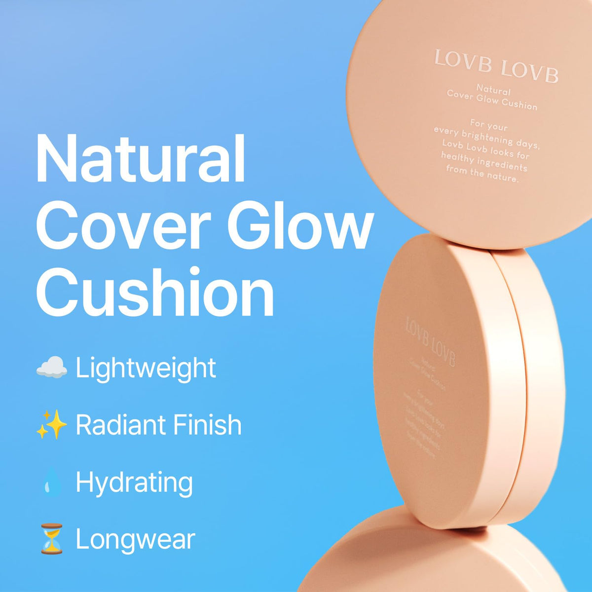 LOVB LOVB Natural Cover Glow Cushion Foundation 21N Light Beige