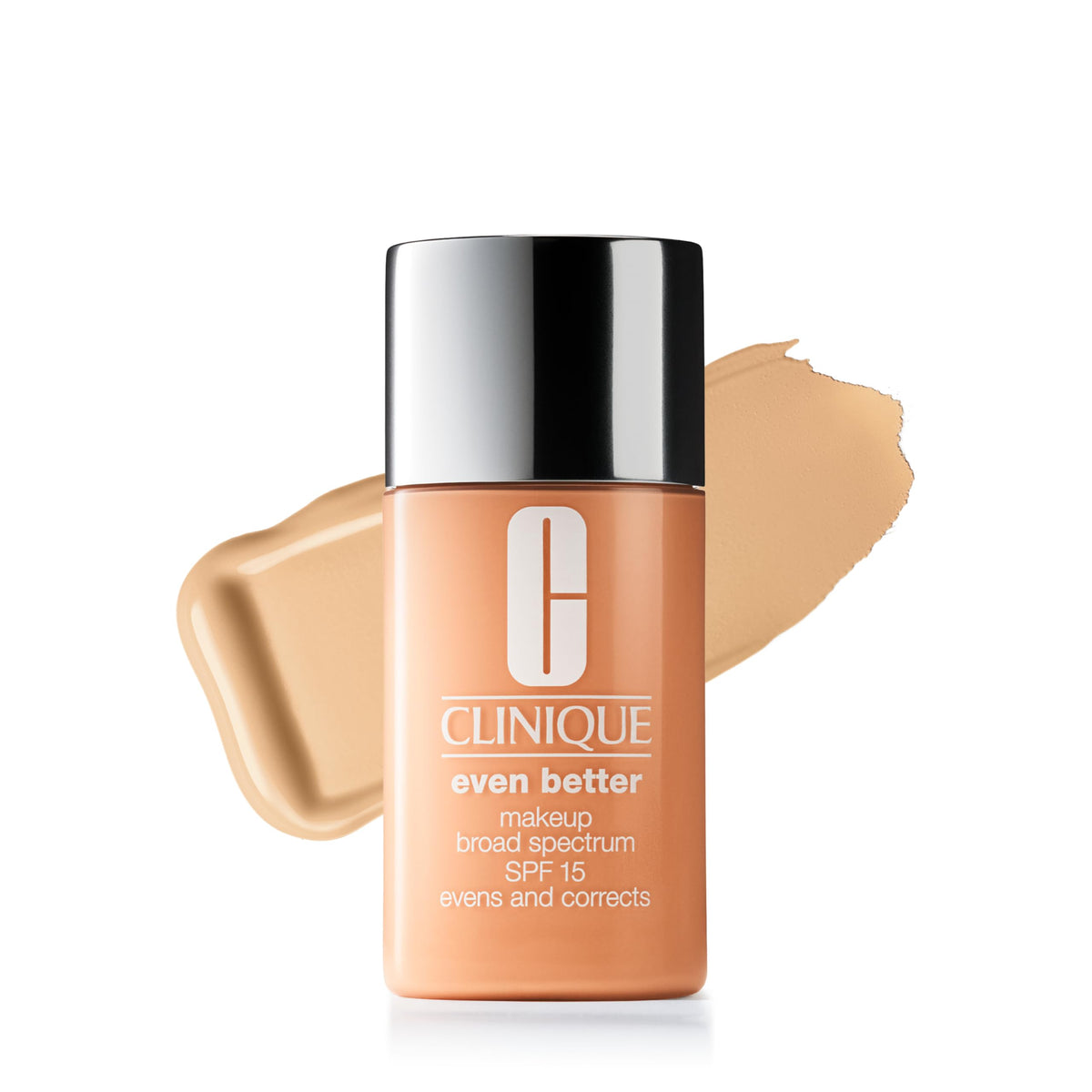 Clinique Even Better Makeup Liquid Foundation SPF 15 With Vitamin C For Dry + Oily Combination Skin Types | Medium Coverage + Natural Finish | Evens Skin Tone + Reduces Dark Spots