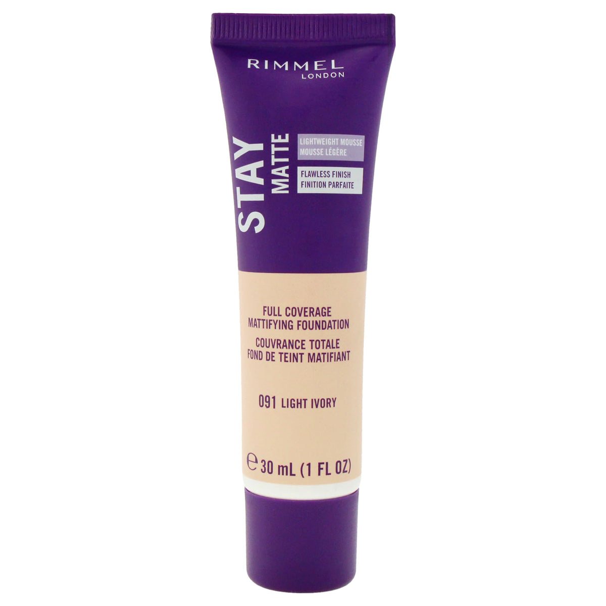 Rimmel London Stay Matte Liquid Mousse - 200 Soft Beige - Foundation, Lightweight, Shine Control, Oil-Free, 1oz
