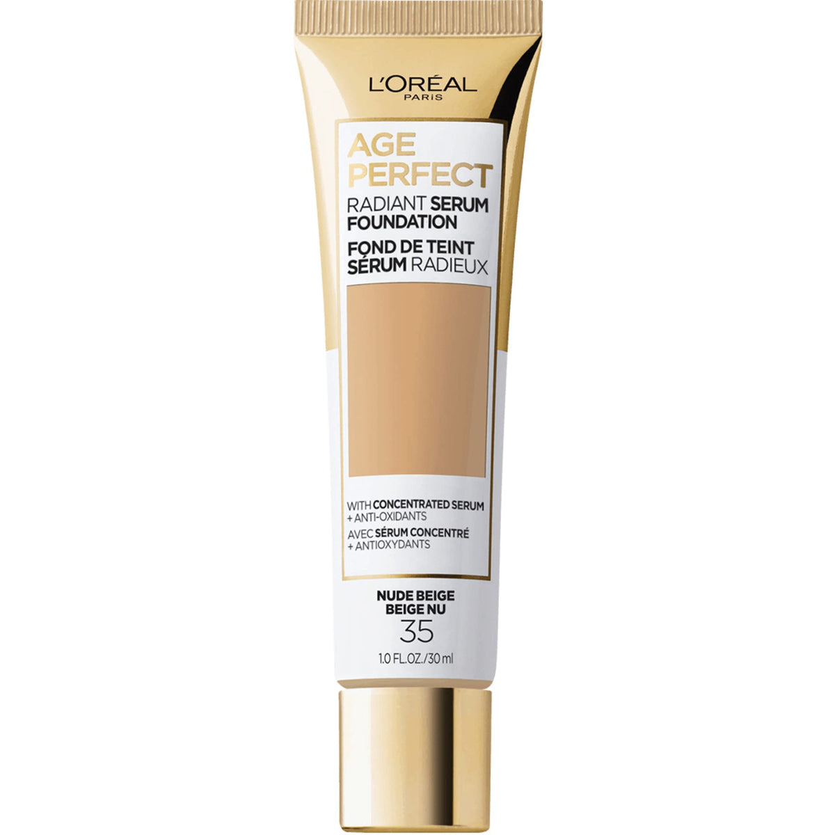 L'Oreal Paris Age Perfect Radiant Serum Foundation with SPF 50, Rose Ivory, 1 Ounce