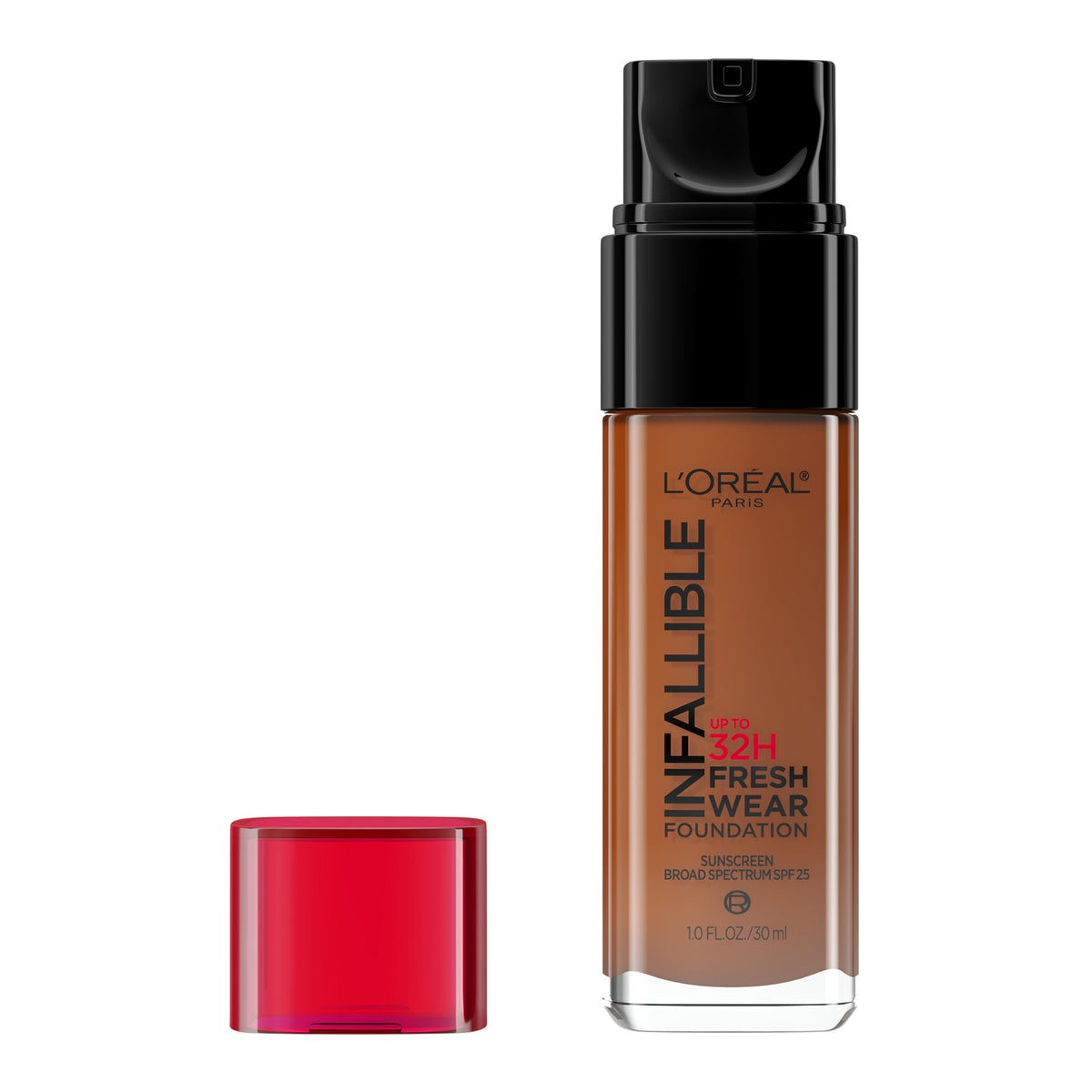 L'Oreal Paris Makeup Infallible Up to 32 Hour Fresh Wear Lightweight Foundation, 411 Beige Ivory, 1 Fl Oz, Packaging May Vary