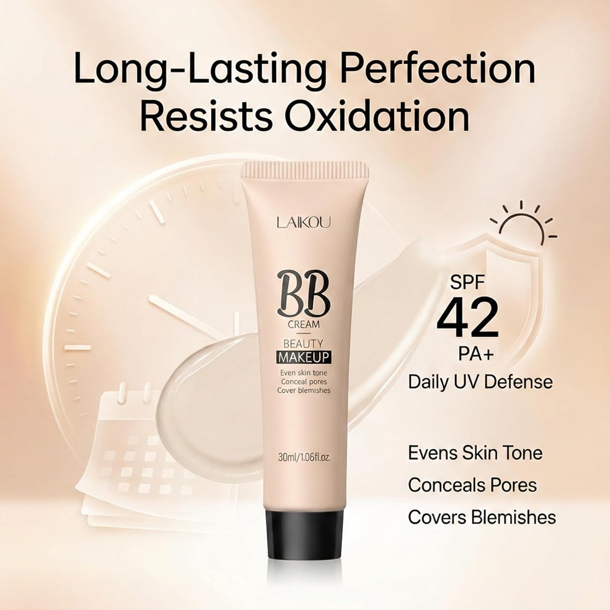 Korean BB Cream & Foundation 2-in-1 - Buildable Coverage Tinted Moisturizer with SPF, for a Natural Matte Finish & All-Day Wear (320 Tan)