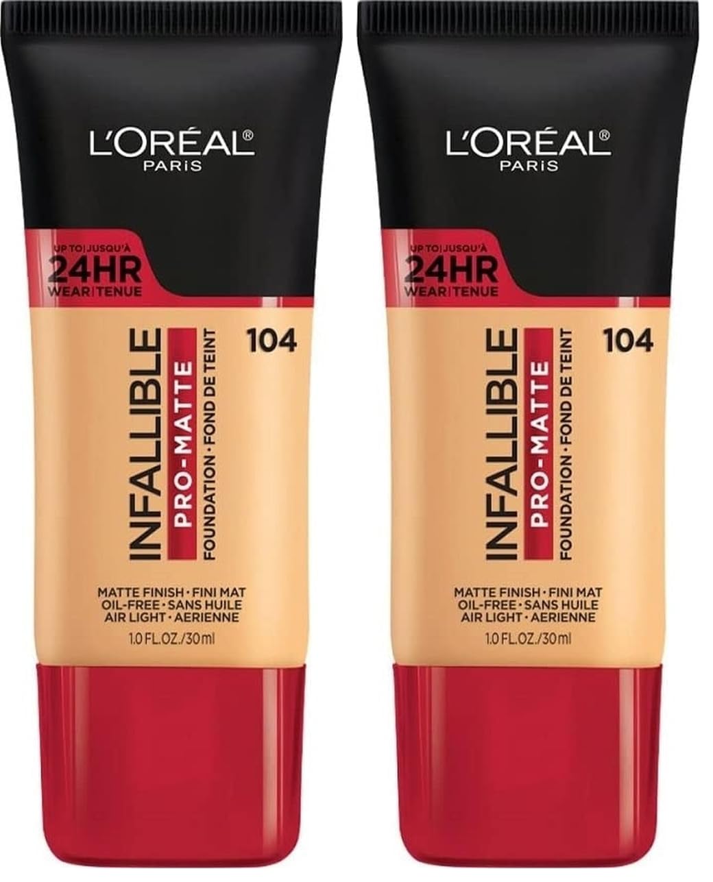 L'Oreal Paris Cosmetics Makeup Infallible Pro-Matte Liquid Longwear Foundation, Shell Beige, 1 fl oz.