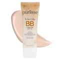 pūrlisse Perfect Glow BB Cream SPF 30 - Luminous Matte Tinted Moisturizer with SPF - Korean Skin Care Formula with Goji & Hawthorn Berry to Hydrate, Brighten & Even Skin - Light Medium (1.4 oz)