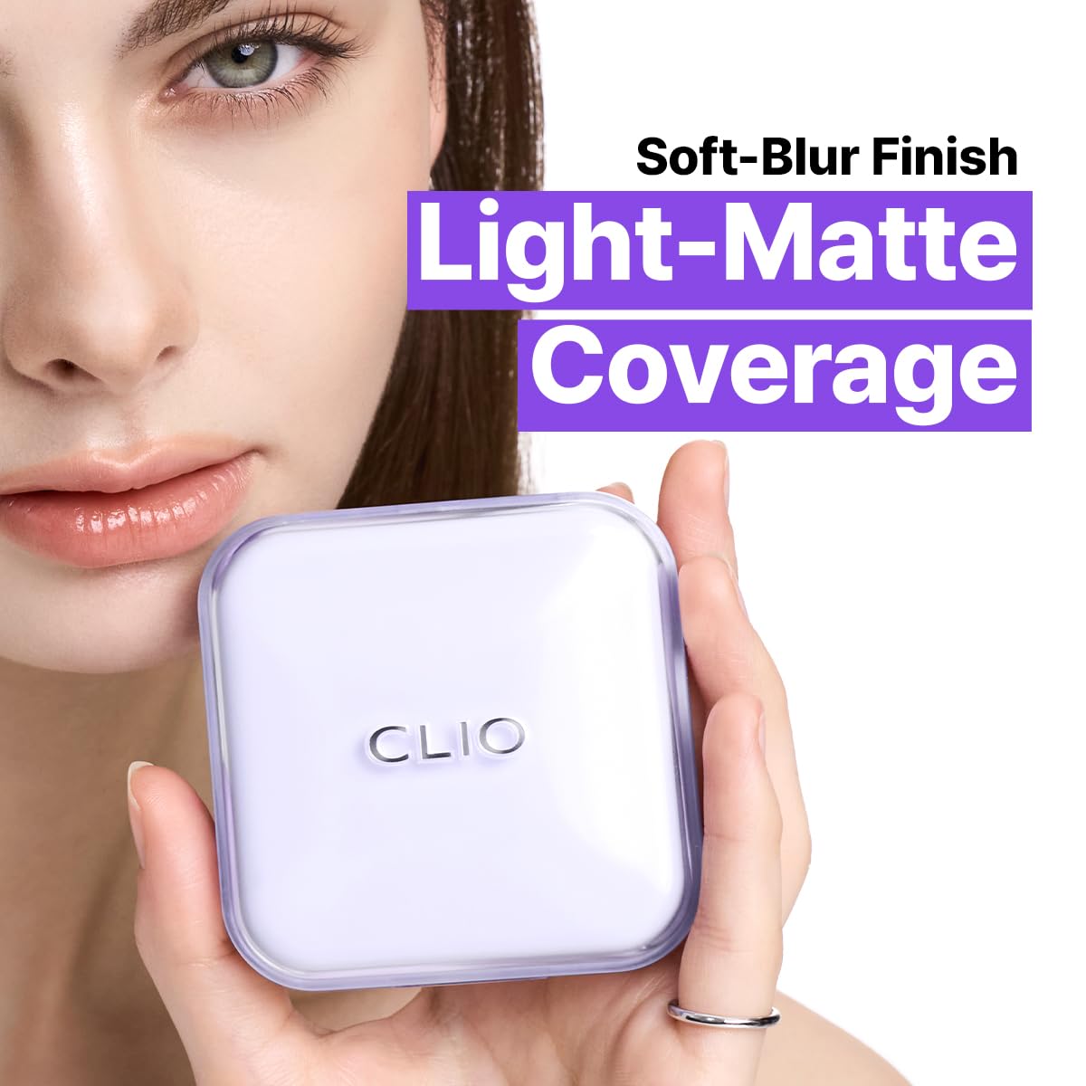CLIO Kill Cover Mesh Blur Cushion Foundation, Flawless Full Coverage, Pore Blurring Semi-Matte Finish, Lightweight, Oil-Control for Oily & Sensitive Skin, Korean Foundation (21N LINEN)