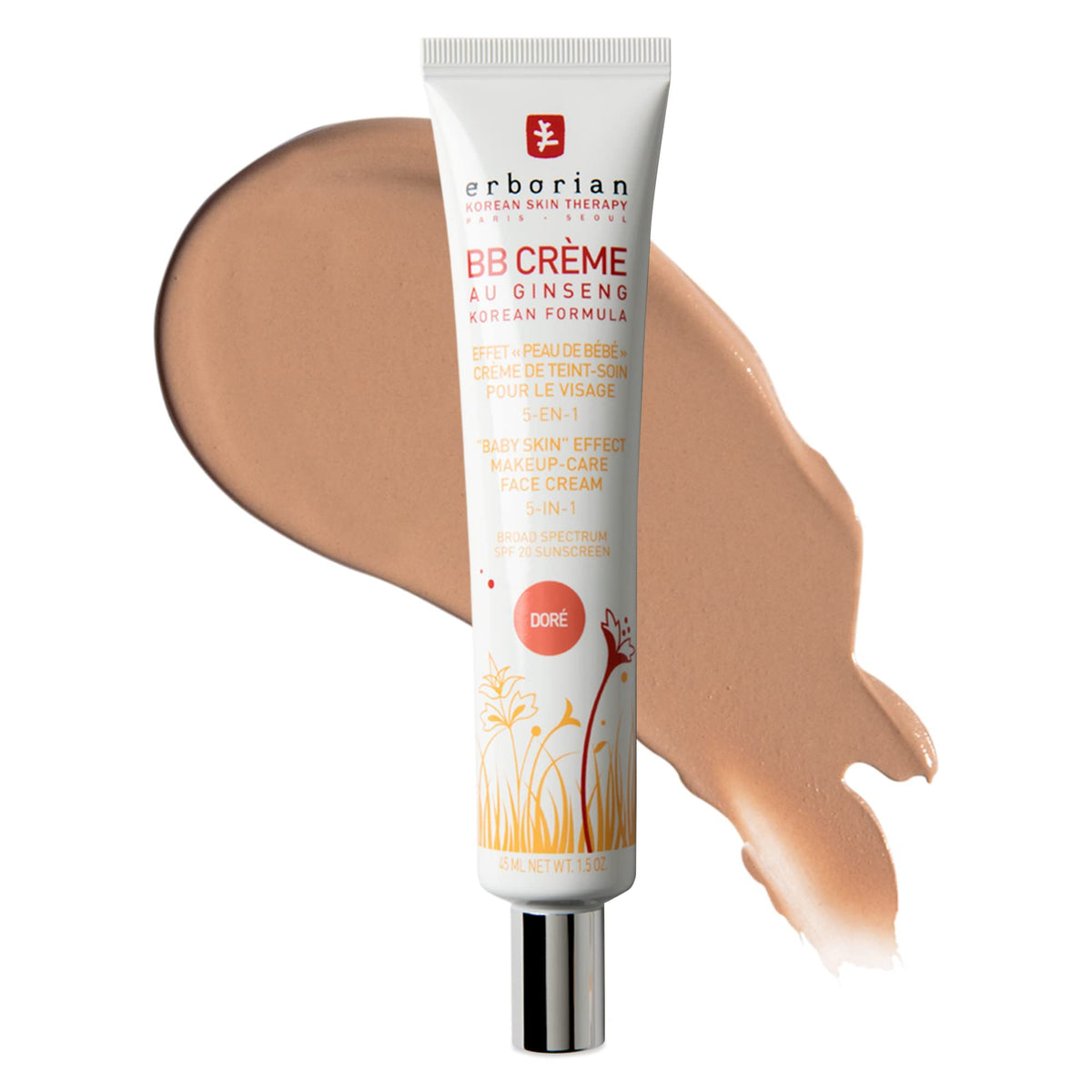Erborian BB Cream SPF 20, Tone-Evening, Korean Skincare Makeup Hybrid