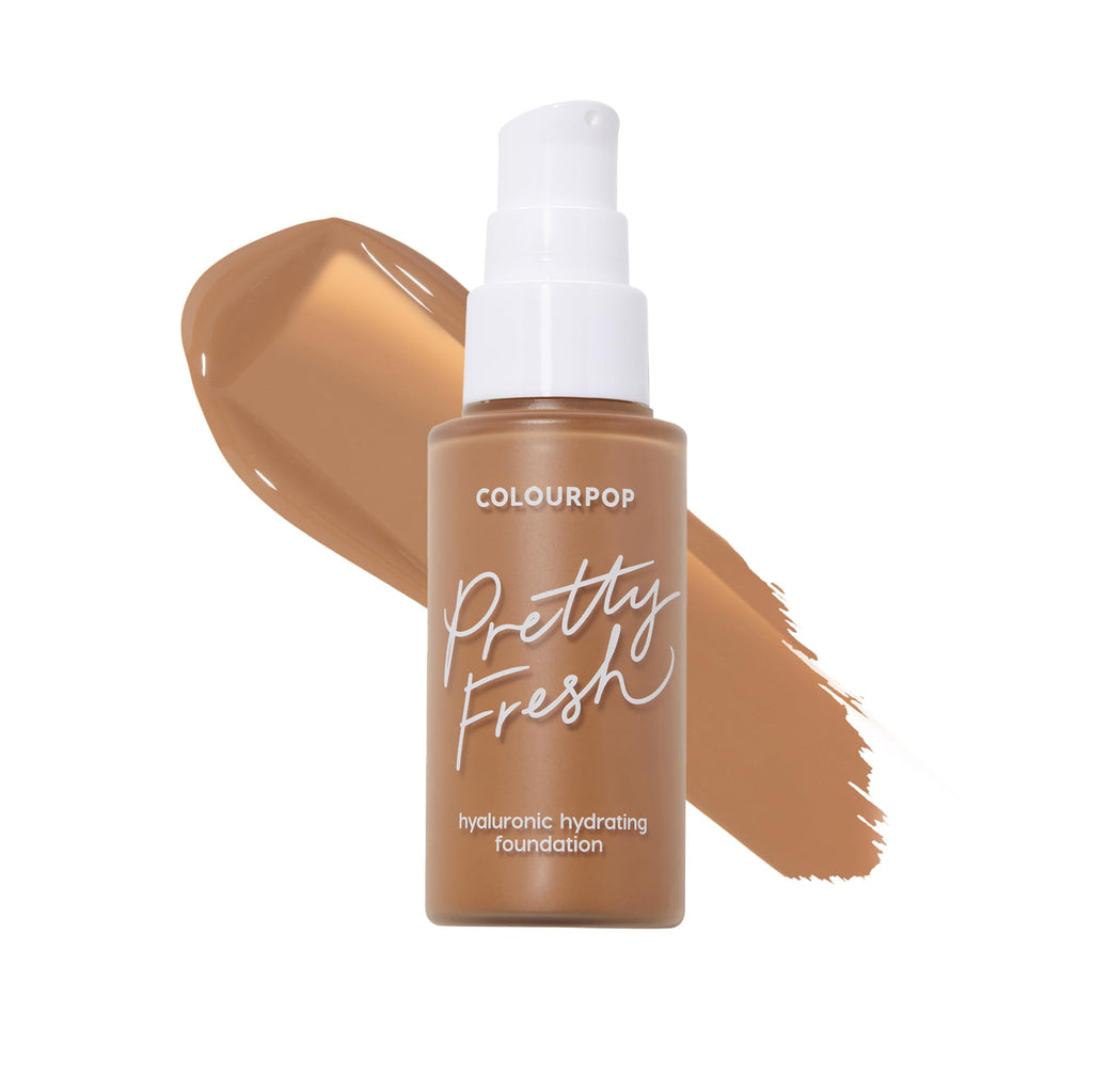 ColourPop Pretty Fresh Liquid Foundation - Hydrating Foundation with Medium, Buildable Coverage & a Natural Finish - Enriched with Hyaluronic Acid & Coconut Water - Light 60N (1 oz)