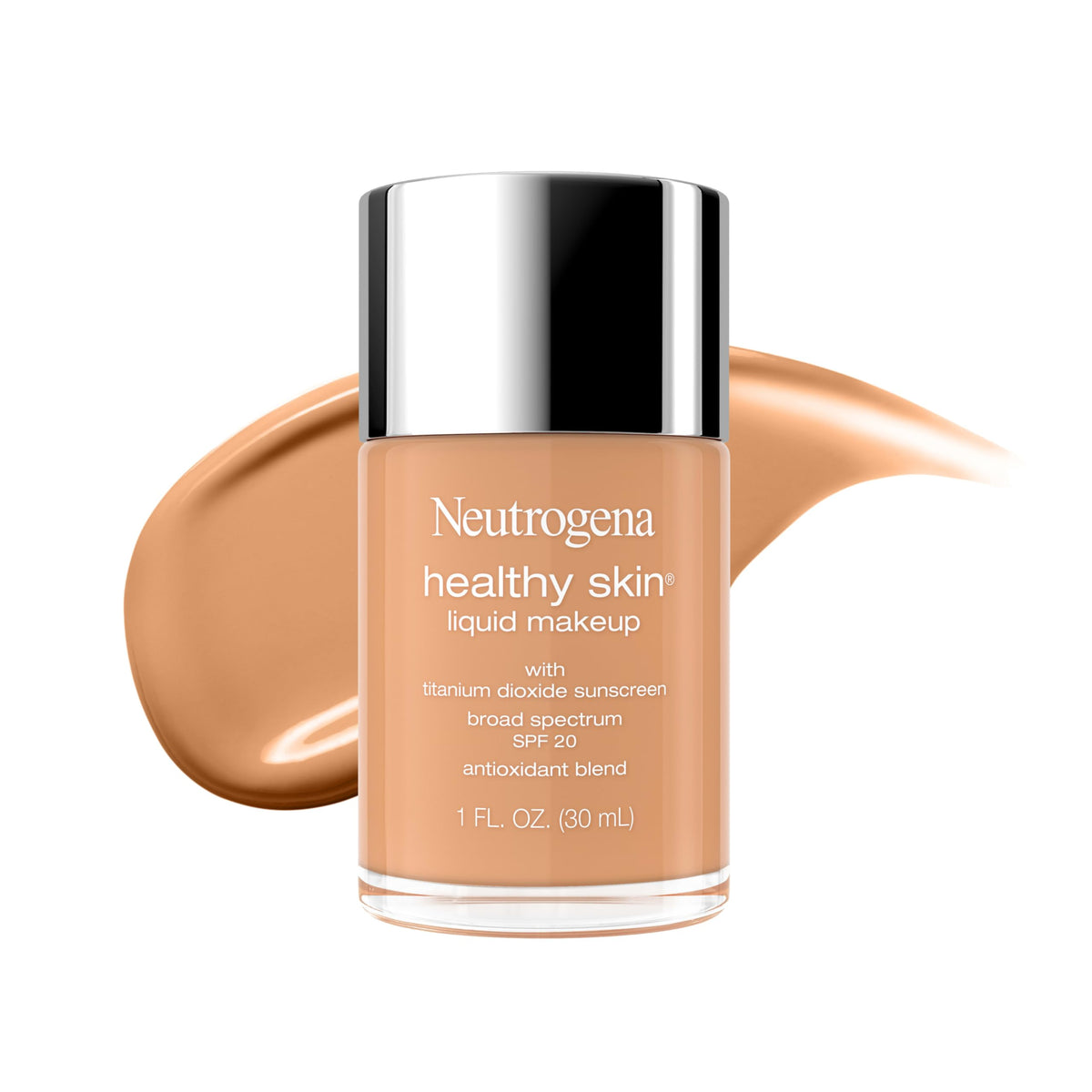 Neutrogena Healthy Skin Liquid Foundation Makeup, Soft Beige 350C, 1 fl. oz