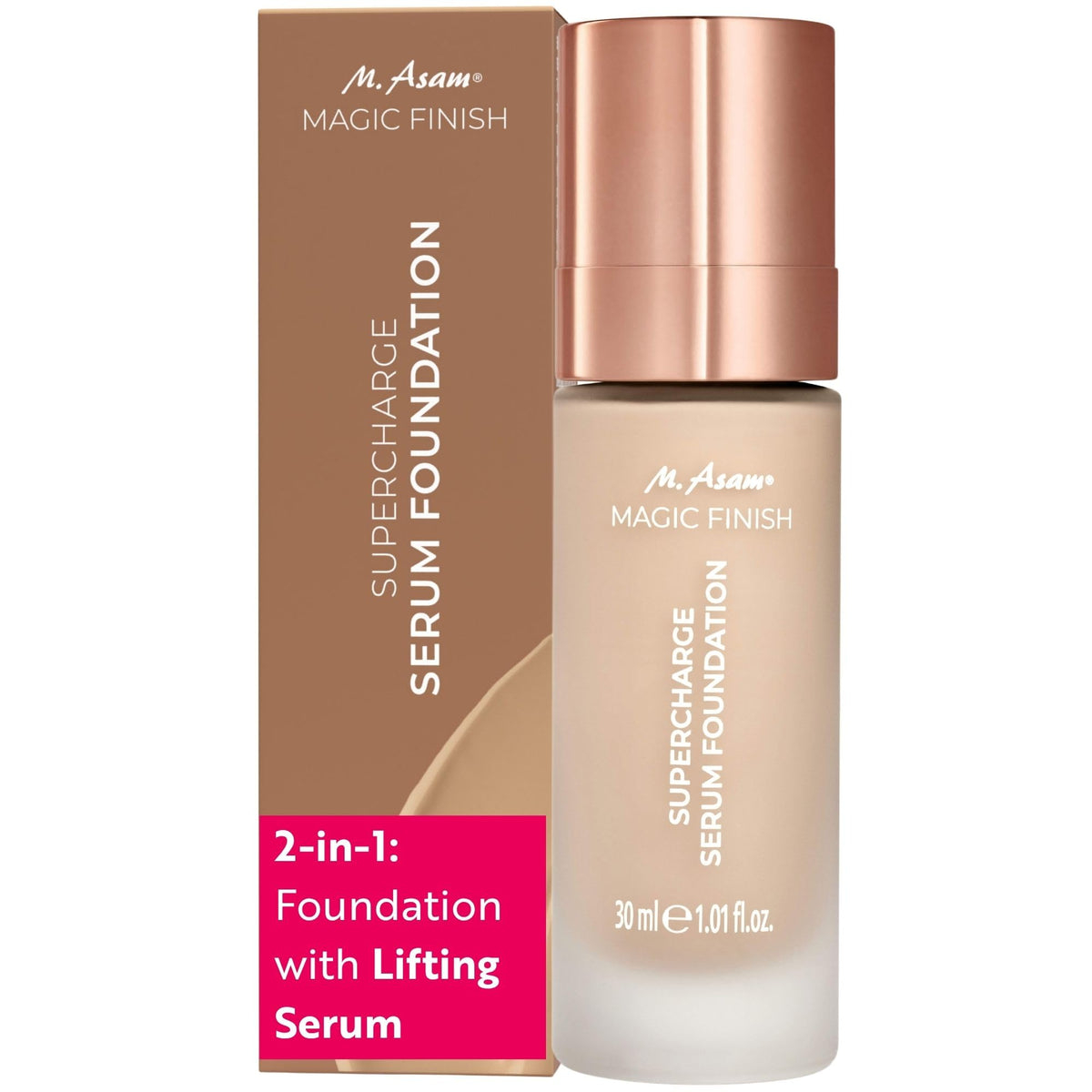 M. Asam Magic Finish Supercharge Serum Foundation Rose Fair (1.01 Fl Oz)