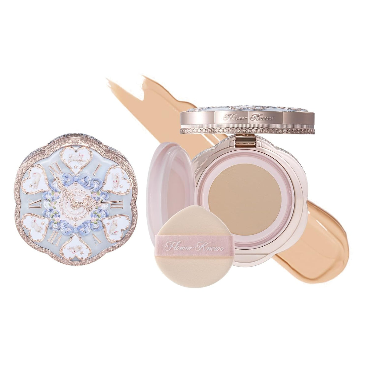 Flower Knows Bunny Garden Collection Cushion Cream Foundation (W04 Fair Nude, 0.56 Oz)