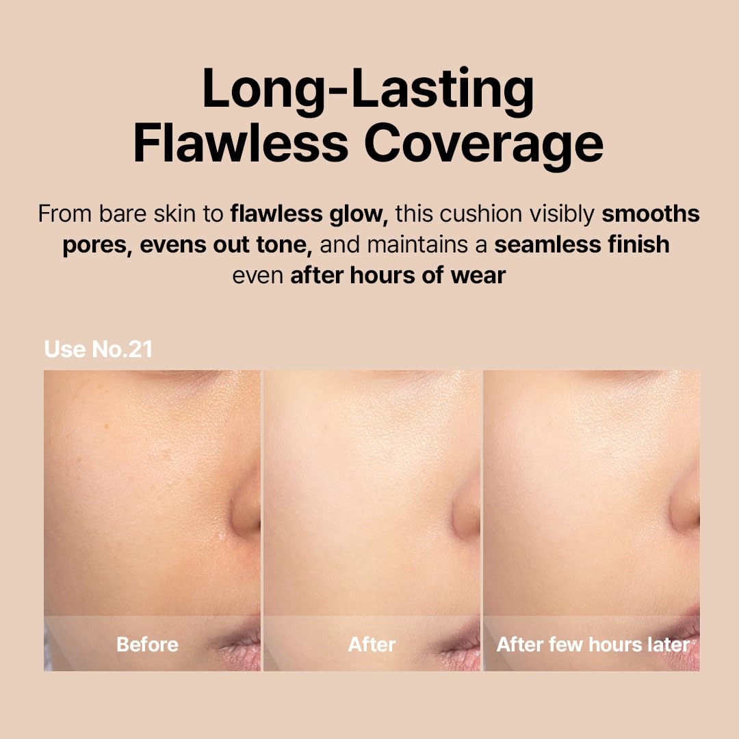 Farmstay Black Snail & Peptide 9 Perfect Cushion Foundation | Full Coverage, Lightweight, Skin-Fit, Smooth Radiant Finish, Korean Cushion Foundation (#25 Sand Beige, 0.53 Fl Oz)