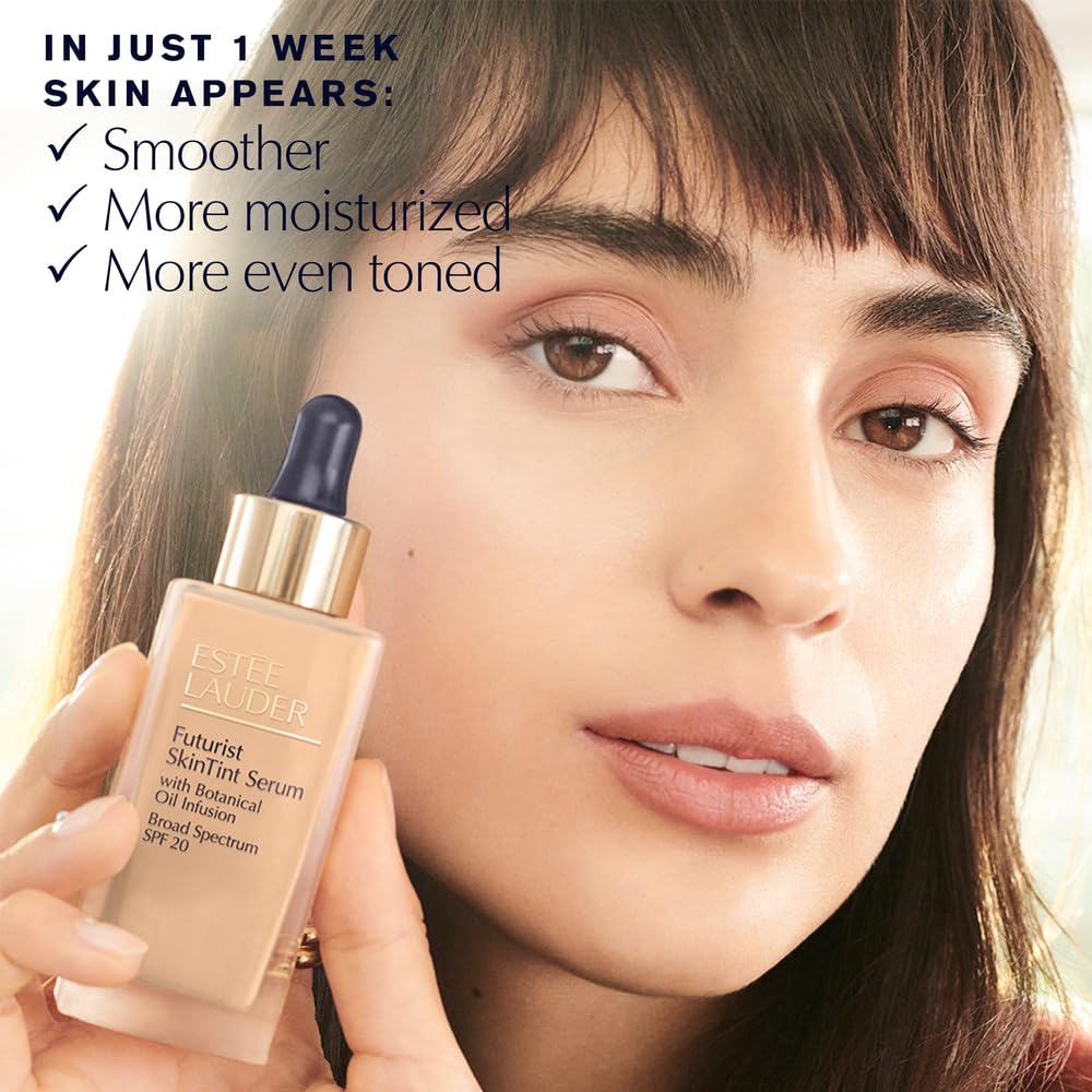 Estée Lauder Futurist Skin Tint Serum Foundation SPF 20 with Glycerin | Light Coverage, 1.0 Fl Oz