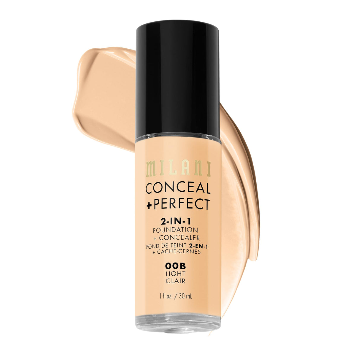 Milani Conceal + Perfect Liquid Foundation Makeup - Light Beige, 1 Fl. Oz