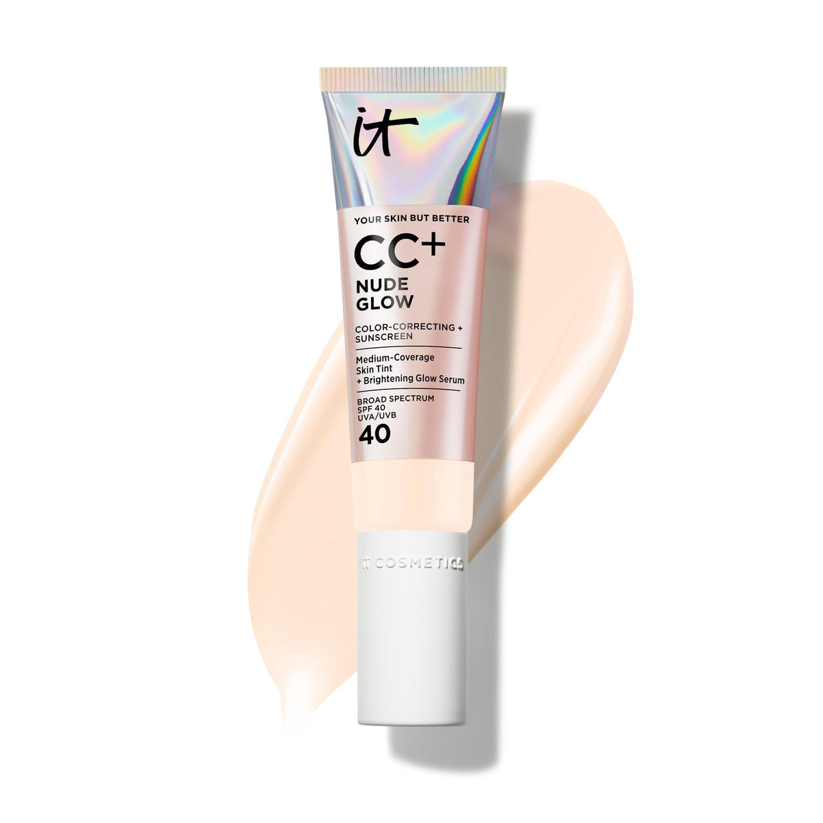 IT Cosmetics CC+ Cream Nude Glow Foundation with SPF 40 - Healthy Glow Tint