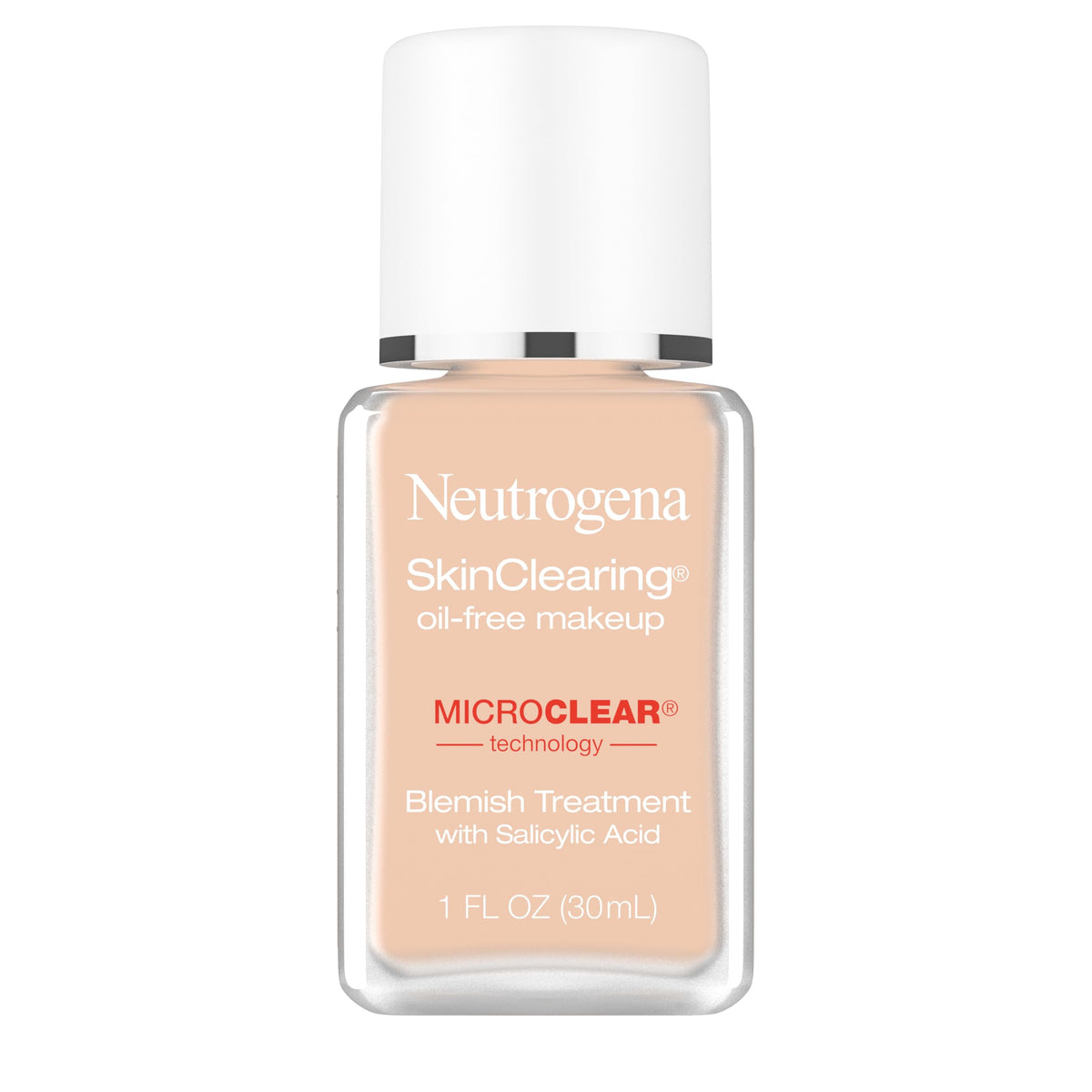 Neutrogena SkinClearing Liquid Foundation, 80 Medium Beige, 1 fl oz