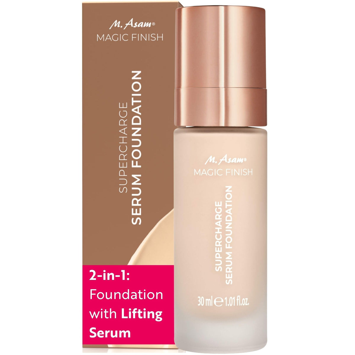 M. Asam Magic Finish Supercharge Serum Foundation Rose Fair (1.01 Fl Oz)